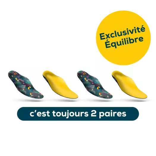 Deux paires d'orthèses plantaires